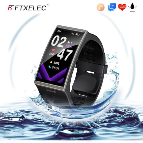 FTXELEC IP68 Waterproof smart watch for men women full touch screen 3D glass high definition large screen Sport Smart Band