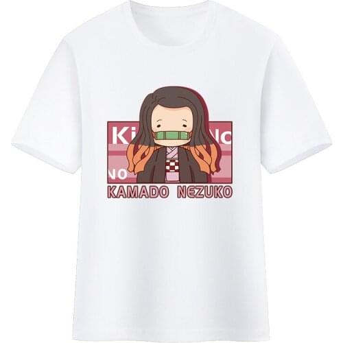 Demon Slayer Anime Cosplay T Shirt Kawaii Kimetsu No Yaiba Graphic Tees Tanjirou Kamado Unisex Tops Funny Tshirt Male