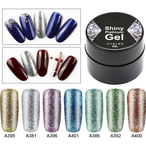 Gel Nail Polish Glitter Paint Hybrid Varnishes Shiny Top Base Coat For Nails Set Semi Permanent For Manicure Nail Art