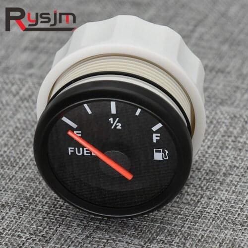 HD Universal Motorcycle 52mm Auto Fuel Level Gauges 0-190ohm Fuel Tank Level Meters 240-33ohm 9-32vdc Marine Fuel Gauges