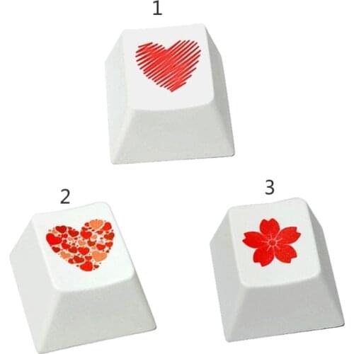 Red Love Heart Keycap Cherry Profile PBT Key Caps for Mx Switch Mechanical