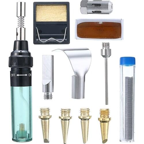 Gas Soldering Iron Set With Soldering Wire Rosin and Tips Electric Gas Welder Repair Electric Welding Tool