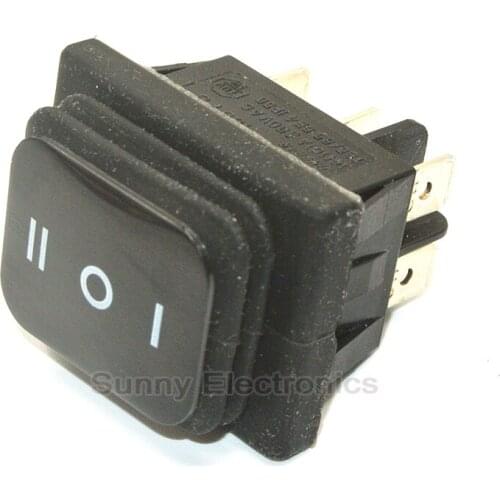 1Pcs Black Good Quality Waterproof IP65 Rocker Switch DPDT (ON-OFF-ON) IP65 Rated Car Rocker Switch