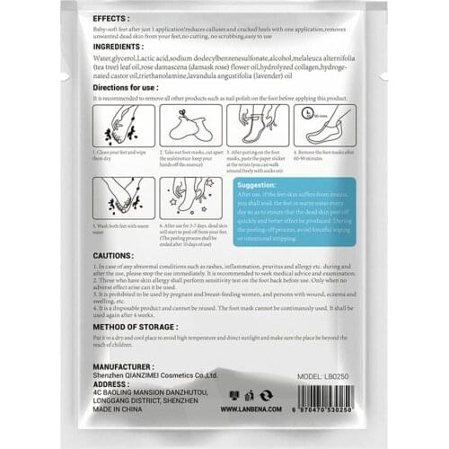 Lanbena Foot Mask Exfoliating Keratin Moisturizing Foot Mask Beautiful Feet Tender Foot Care Exfoliate Skin