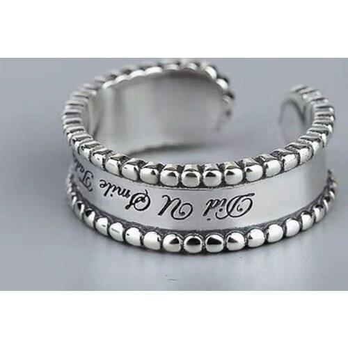 Miuoxion Wholesale Retro Geometric English Word Ring Fashion Personality Jewelry For Women Feature Namour Charm Gift All Seasons