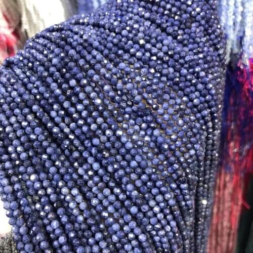 Small Beads Natural Stone Beads Natural sapphir 2.5mm Section Loose Beads for Jewelry Making Necklace DIY Bracelet