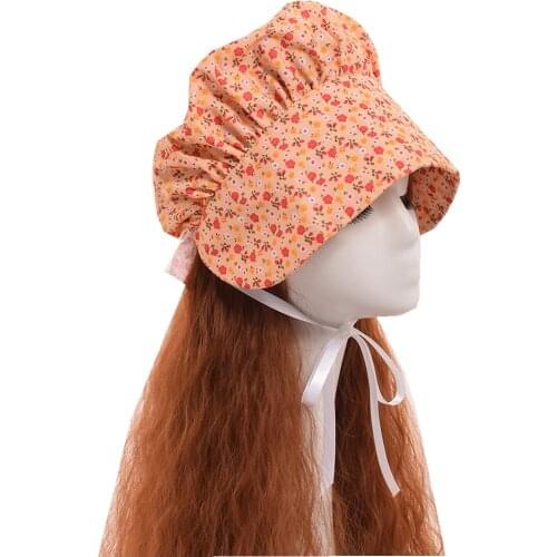 Pilgrim Pioneer Colonial Hat Kids Girl Floral Bonnet Costume Dress Accessories