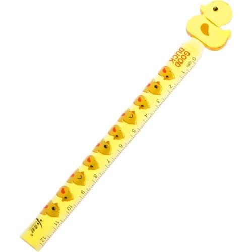 Cute Duck Plastic Straight Ruler Measuring Tool Stationery Office School Supply 12cm ruler C26