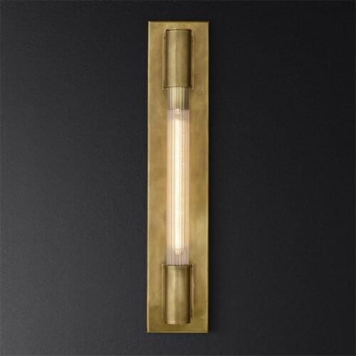 RH Post-modern Bronze Wall Lamps American Nordic Living Room Bedroom Luxury Model Living Room Hotel Wall Lamps Mirror Headlights