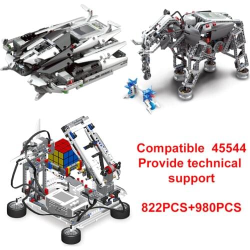 Building block programming robot compatible with EV3 graphical programming scratch3.0 Rubiks cube EV6 upgraded version EV5