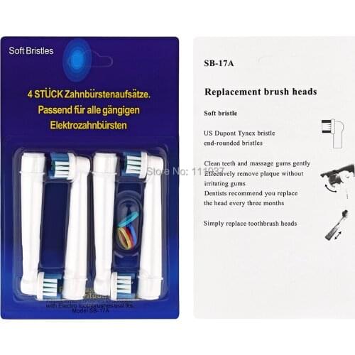 SB-17A Replacement Brush Heads Fit For Electric Toothbrush Oral Clean 16pcs(4pack)
