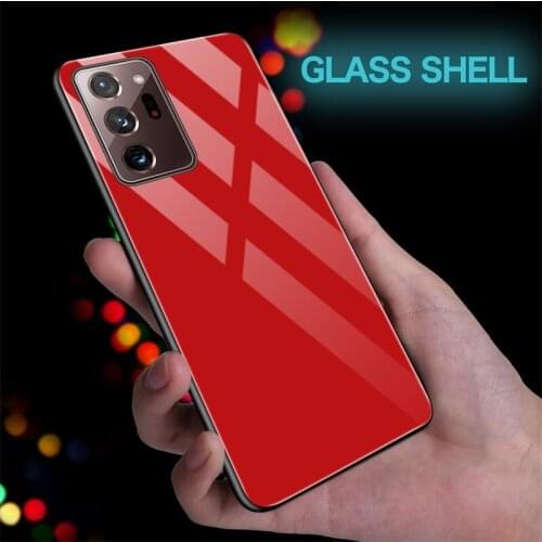 Glass Case For Samsung Galaxy Note 20 10 9 8 Pro S20 Ultra S10 e 5G S9 S8 Plus Phone Cover