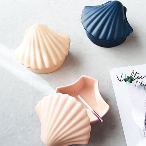 Light Luxury Ceramic Ashtray Decoration Family Living Room with Cover Anti Smoke Proof Creative Personality Trend Nordic Ashtray