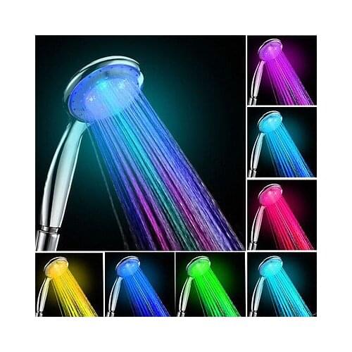 7 Colours LED Automatic Changing Bright Light Water Bathroom Home Shower Head