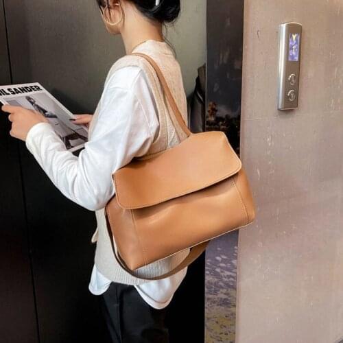 Vintage Woman Hand Bag Designers PU Luxury Handbags Women Shoulder Bags Ladies Top-handle Bags Plain Crossbody Casual Totes