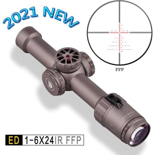 2021 New Discoveryopt compact Scope ED 1-6X24IR FFP Riflescope First Focal Plane AK 47 AR 15 Imported High Definition Glass