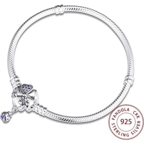 Fandola Wildflower Meadow Clasp Bracelet Argent 925 Sterling Silver Charms Bracelets for Women Fashion Jewelry pulseras mujer