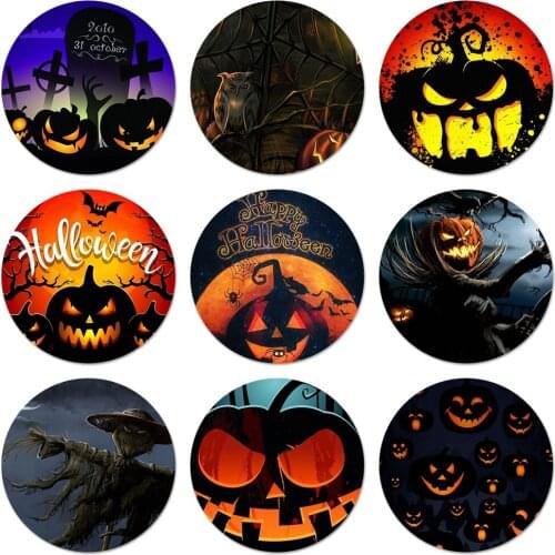Halloween Scary Pumpkin Icons Pins Badge Decoration Brooches Metal Badges For Clothes Backpack Decoration