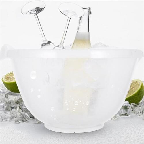 1pc Plastic Wine Bucket White Ice Buckets Ice Container for Wine and Beer Ice Bucket with Scale Wine Champagne Beer Container