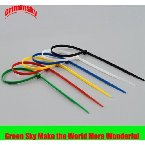 100Pcs/Lot 3*100mm/3*150mm/4*200mm 4inch/6inch/8inch Red Yellow Blue Green Nylon Self-locking Color Cable Ties Wire Straps