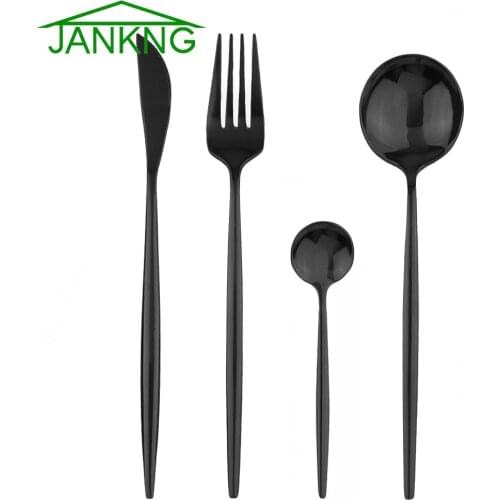 20pcs/24pcs Multicolor Tableware Set Dinner Knife Fork Spoon Cutlery 304 Stainless Steel Flatware Mirror Silverware Dinnerware