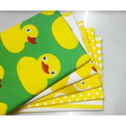2016 new!Lovely Yellow Color Fat Quarter Patchwork Cloth 40 x50cm Sewing Different Sizes Scrapbooking 100% Cotton Meter Fabric