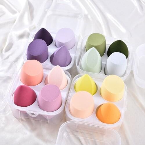 4/8PCS Box Face Makeup Puff Sponges Set Beauty Egg Water Drop Colorful Cosmestic Wet and Dry Use Cosmetic Accessories Tools