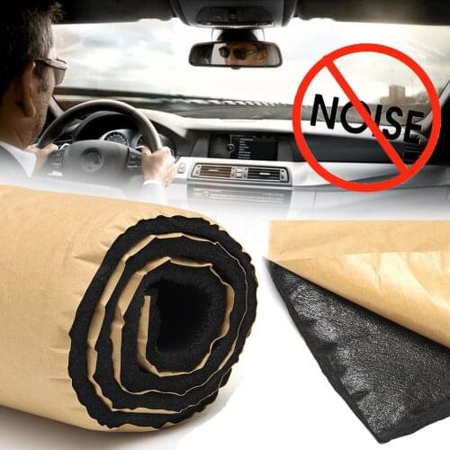 1x0.5m 10mm Car Sound Deadener Mat Foam Mat Noise Sound Insulation Cotton Door Trunk Soundproof Car Accessories