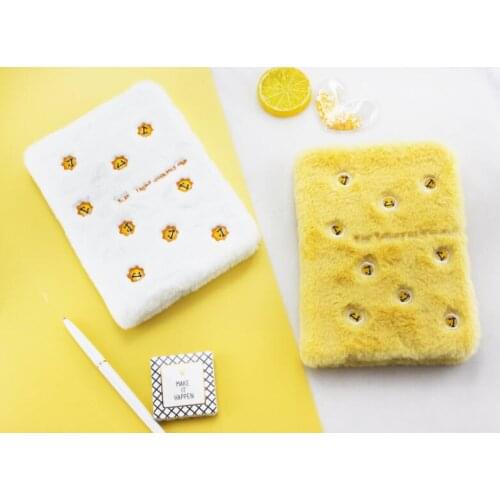 B6 size Creative sun light gift notebook Plushed notebook Cartoon soft cover Office stationery item