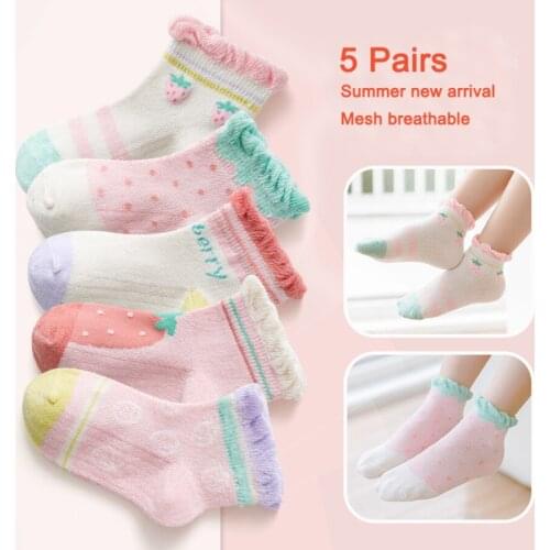 Baby Clothing Summer Socks Babies Accessories Newborn Frilly Mesh Socks Toddler Girl Boys Casual Cute Socks Calcetines Verano