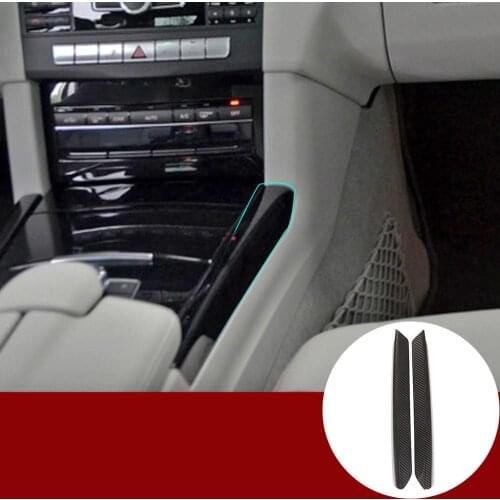 For Mercedes Benz E Class W212 2010-15 ABS Carbon Fiber/Silver Center Control Side Decoration Strips Cover Trim Car Accessories