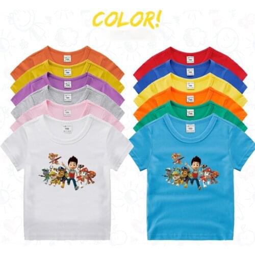 Paw Patrol Boy Girls 3D Print T-shirts Cute Tshirt Baby NEW Summer Tees Top Clothing Children Cartoon Clothes Casual Teen Gift