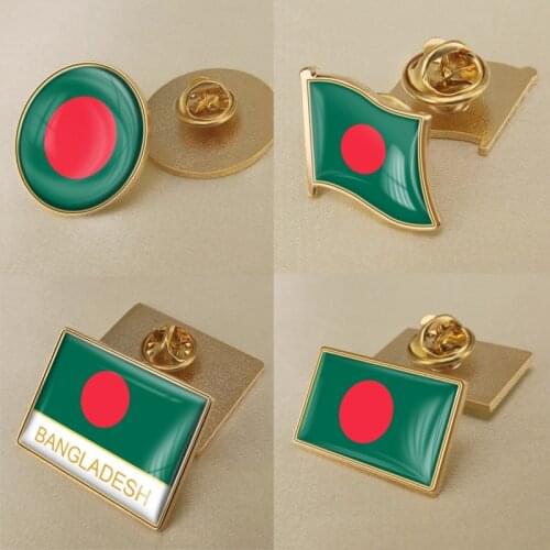 Coat of Arms of Bangladesh Bangladeshis Map Flag National Emblem Brooch Badges Lapel Pins