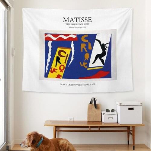 Ins Nordic Cartoon Simple Drawing Tapestry Colorful Polyester Thin Bohemia Monster Print Scenery Tapestry Beach Towel Blanket