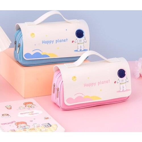 Classic Pocket Pen Pencil Case , Fold Canvas Stationery Storage Bag Organizer for Cosmetic Travel Student