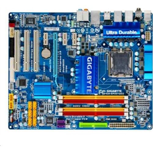 For Gigabyte GA-EP45-UD3 Original Used Desktop Motherboard EP45-UD3 P45 LGA 775 DDR2 16G SATA2 USB2.0 ATX