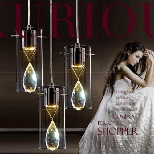 Fashion Europe type crystal pendant lamp led lamp creative dining room pendant lamp led lustre light pendant lamps