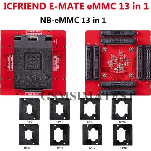 MOORC ICFRIEND High Speed E-MATE E MATE PRO EMMC ICs-eMMC 13 in 1 BGA Z3X Easy jtag plus,UFI Box,MEDUSA Pro,ATF,Riff Box