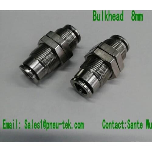 MPM8mmBulkhead connector, push in fittings, quick coupler, pneumatic fittings, brass push in fittings, tube fittings