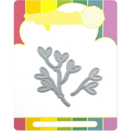 2021 New Plant Branches Heart Flower Leaf Metal Cutting Dies For DIY Craft Making Paper Greeting Card and Scrapbooking No Stamps