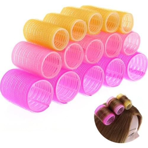 New Women Large Self Grip Hair Rollers 6Pcs DIY Magic Hair Makers Self-Adhesive Hair Rollers Hairdressing Beauty Tools