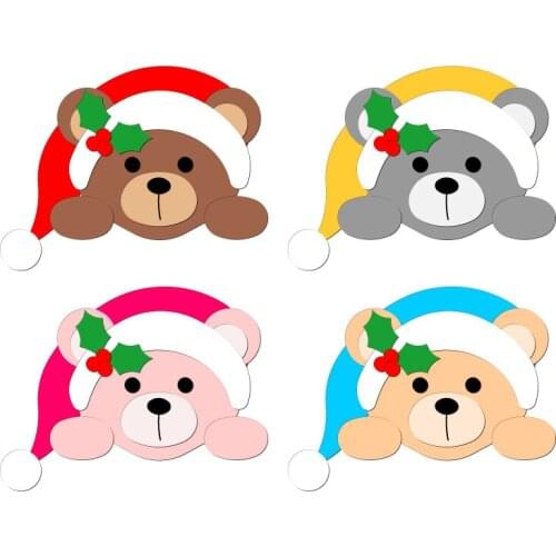 New Christmas bear Wooden Die Scrapbooking C2732 Cutting Dies Multiple Sizes Compatible with most die cutting machines