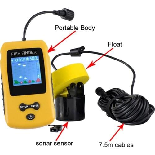 Wired Sonar Fish Finder Depth Underwater Fishing Camera Sounder Alarm Transducer Fishfinder 100m Free Shipping