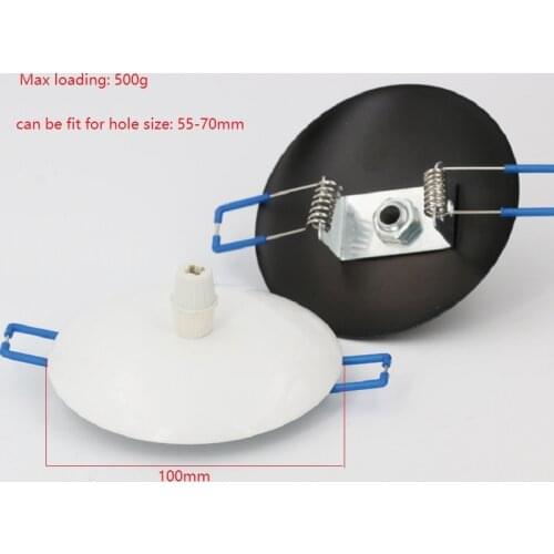 100mm white/black Metal cap arc cover canopy solution for concealed installation of pandent fit for 55~70mm hole free shipping