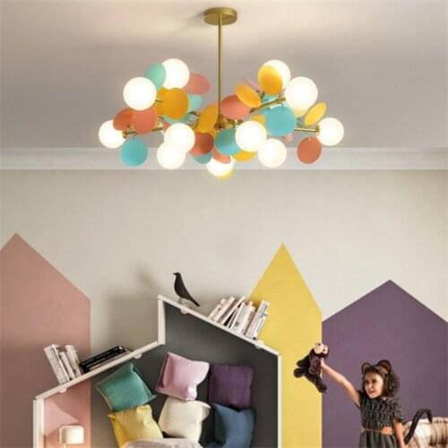 Modern Chandelier Multicolored Flower Branch For Living Dining Room Chandeliers Ceiling Hanging Lights Bedroom Lighting Fixtures