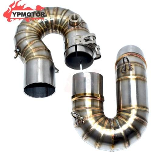 CBR1000 Motorcycle 51MM Slip On Middle Link Exhaust Pipe Mid Link Connection Muffler Tube For Honda CBR1000RR 2008-2016 2009