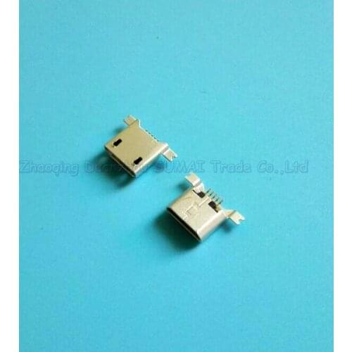 100pcs MICRO 5p USB female socket two SMT feet Sinking Plating 1.2