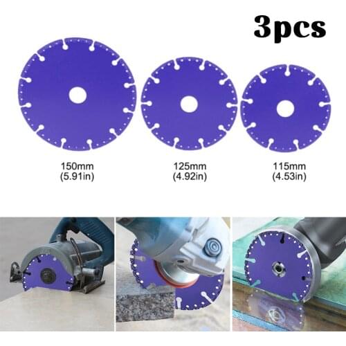 115/125/150mm Vacuum Brazed Diamond Saw Blade Segmented Multi-Purpose Cutting Disc For Hard Stone Plastic Steel Metal Dropship