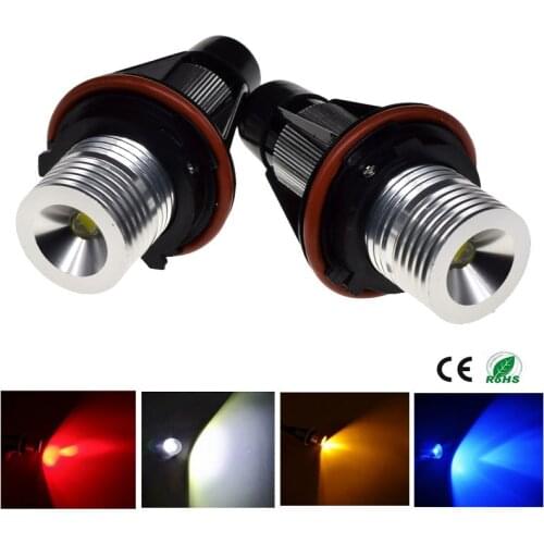 2 pieces 3W LED bridgelux Puces indicateur LED Yeux D'ange Blanc Bleu Rouge Jaune pourBMW E39 E53 E60 E61 E63 E64 E65 E66 X5