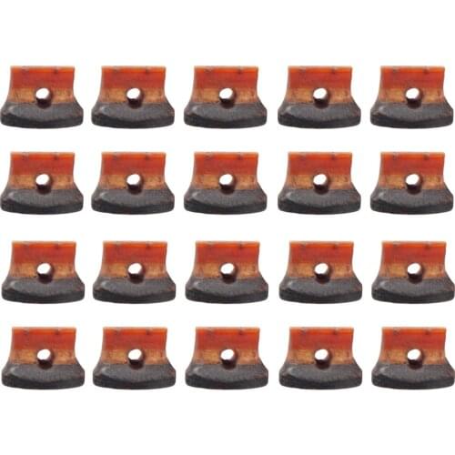 20pcs Erhu Double Color Wood Bridge Instrument Chinese Erhu Replacement Parts